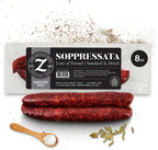 Zick’s Specialty Meats Soppressata Italian Sausage (8oz) | Smoked & Dried Sausage | Naturally Cured Sopressata Charcuterie Meat | Italian Meat with Fennel Spices | Slow-Dried Organic Salami