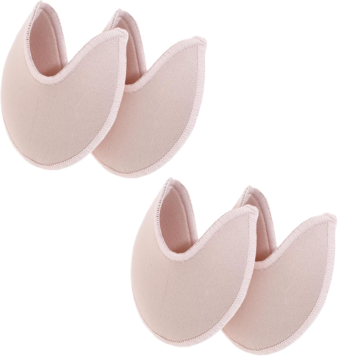 2 Pairs Soft Ballet Toe Pads Foot Care Toe 3.54 x 3.15inch High Heels Toes Caps Toes Pads for Pointe Shoes,Forefoot Wrap Pad for Women Girls,Half Pad, Sponge Insoles