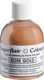 Rose Gold Sugar Shaker - Sugarflair Sugar Sprinkles Food Colour