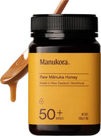Manukora Raw Manuka Honey MGO 50+, New Zealand Honey, Non-GMO, 3rd-Party Tested, Glyphosate Residue Free Certified, 2000+ Natural Compounds, Traceable from Hive-to-Hand, Daily Wellness Support – 500g