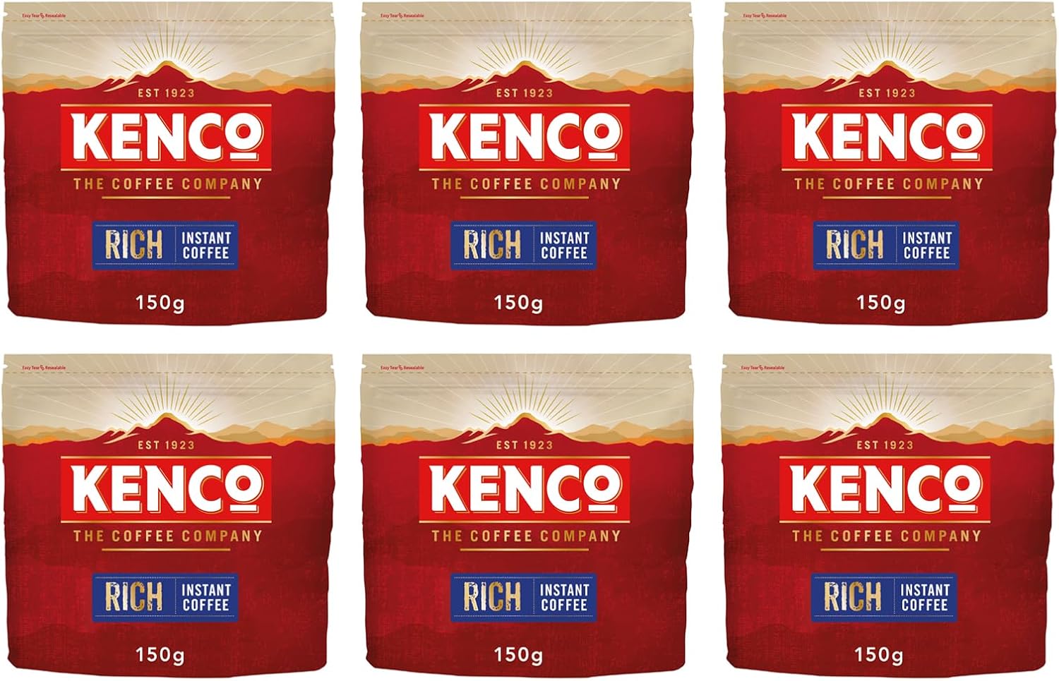 Kenco Rich Instant Coffee Eco Refill 150 g (Pack of 6)