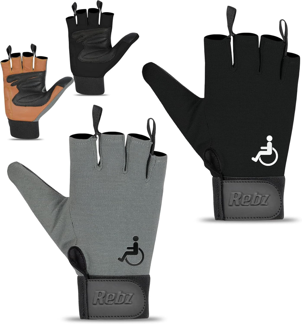 Rebz Wheelchair Gloves Full Thumb Gloves| Active Lifestyle Wheelchair Gloves for Men Boost Mobility for Intense Sports-Racing