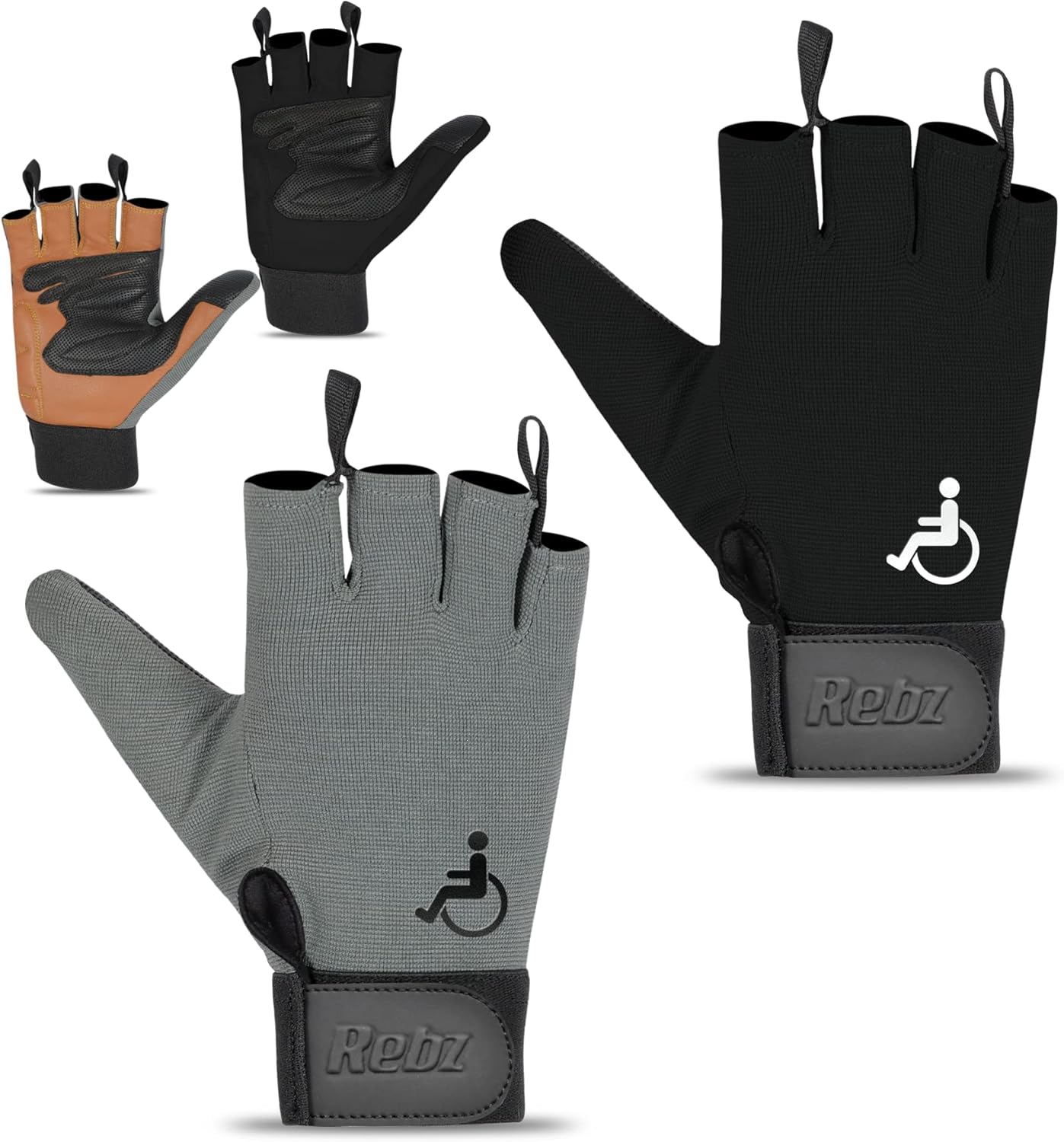 Rebz Wheelchair Gloves Full Thumb Gloves| Active Lifestyle Wheelchair Gloves for Men Boost Mobility for Intense Sports-Racing