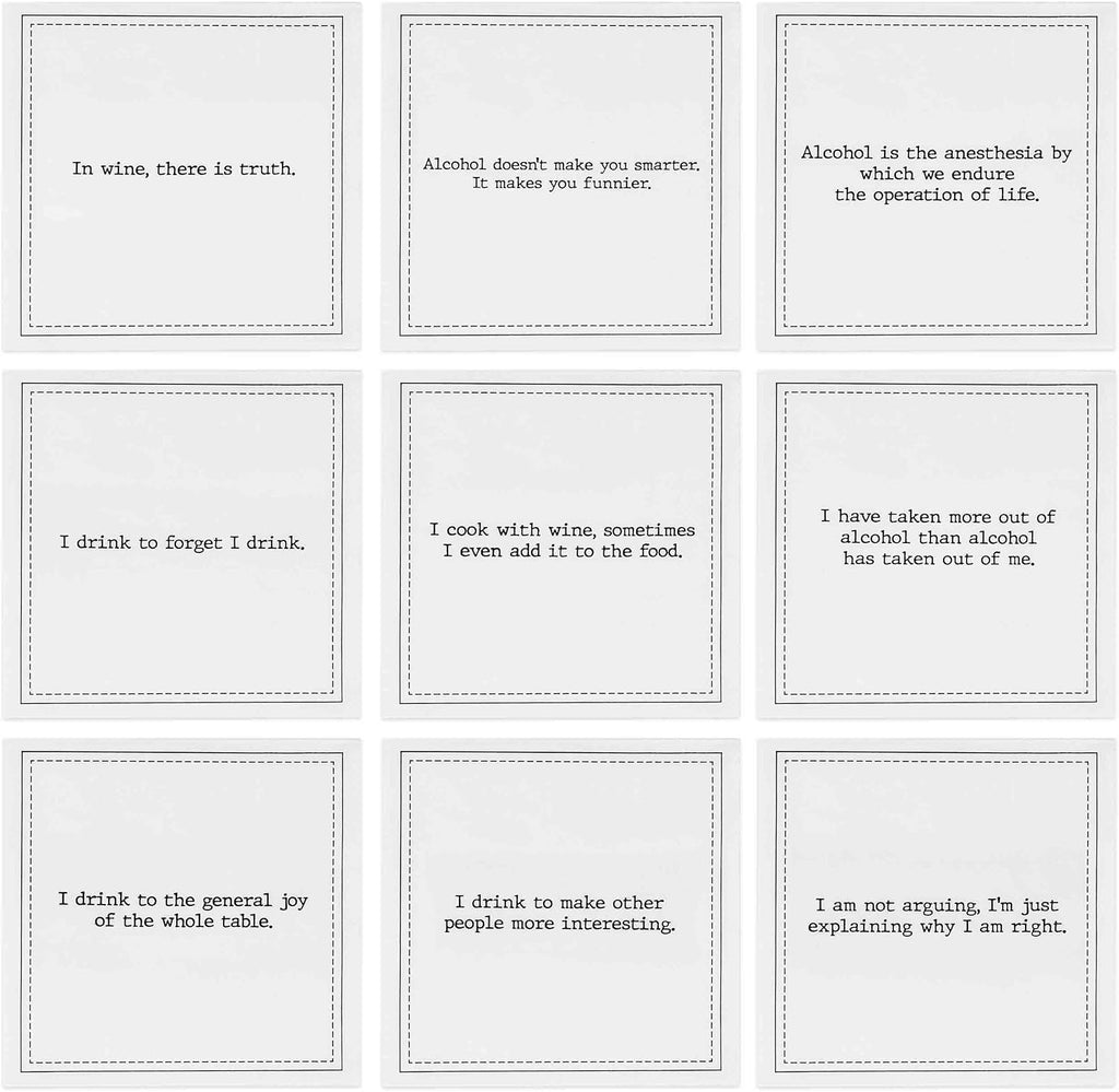 100 Pack Wine Quotes Cocktail Napkins – Funny Drink Sayings Beverage Paper Napkins for Parties, Dinner, Entertaining