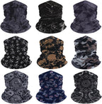 9-Pack Balaclava Face Mask for Men & Women - UV Protection Neck Gaiter, Multi-Use Cycling Mask & Breathable Headband