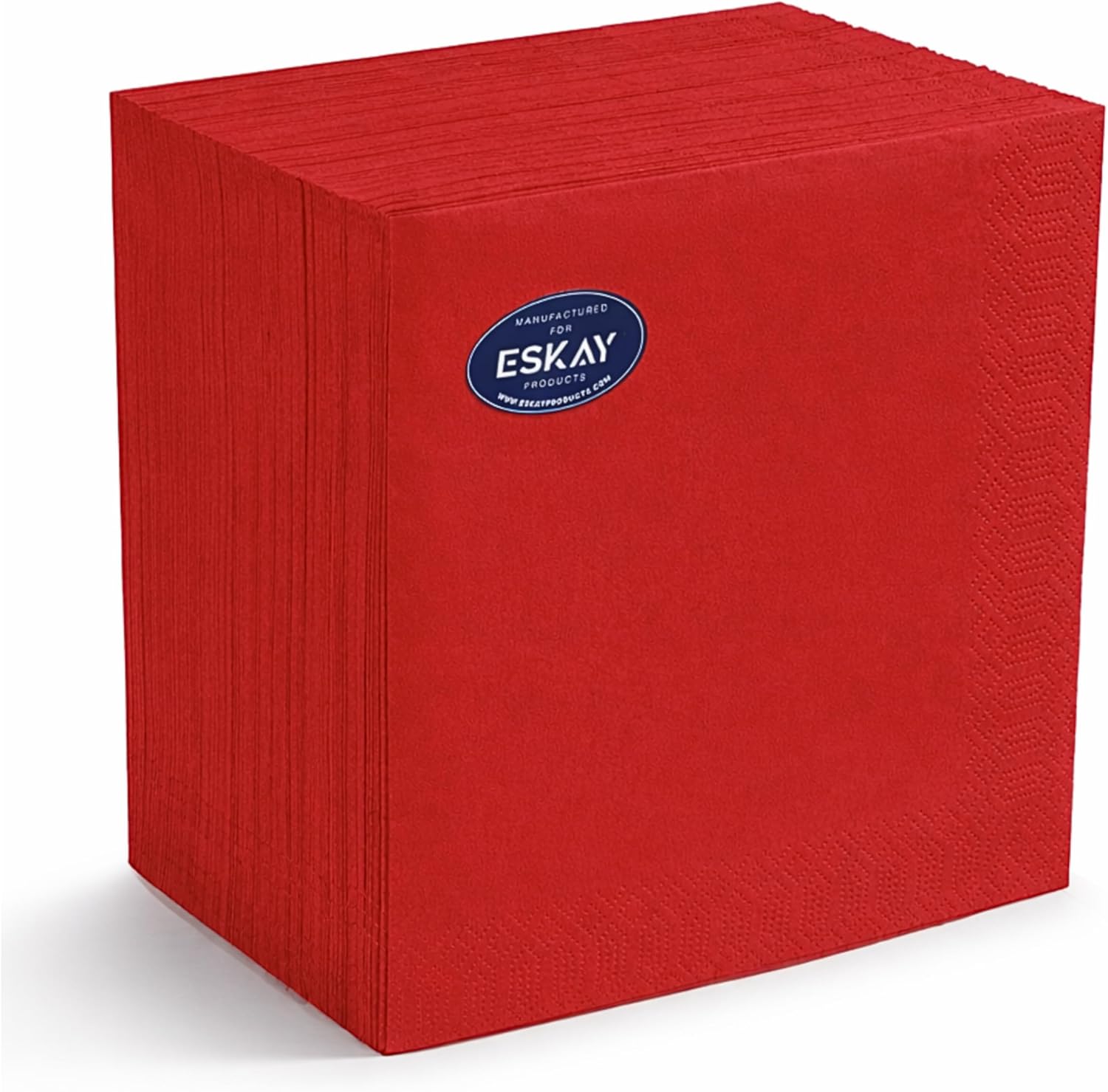 Red Dinner Napkins, 3-Ply, 125 Count - Premium Disposable Paper Napkins for Parties, Weddings, Restaurants, Bars, Birthdays & Events, European Made