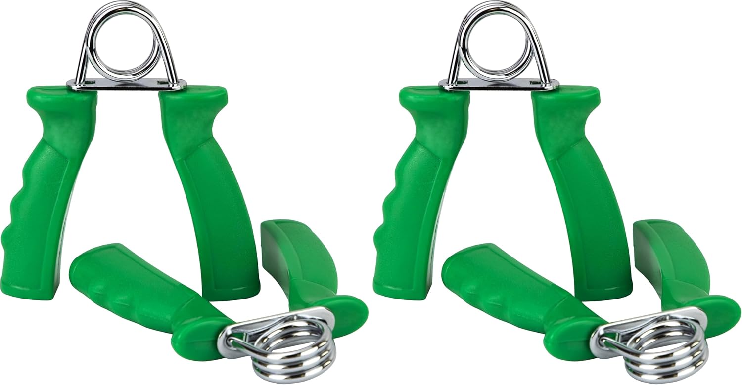 CanDo Hand Grip Exerciser Pair-Green, Medium (Pack of 2)