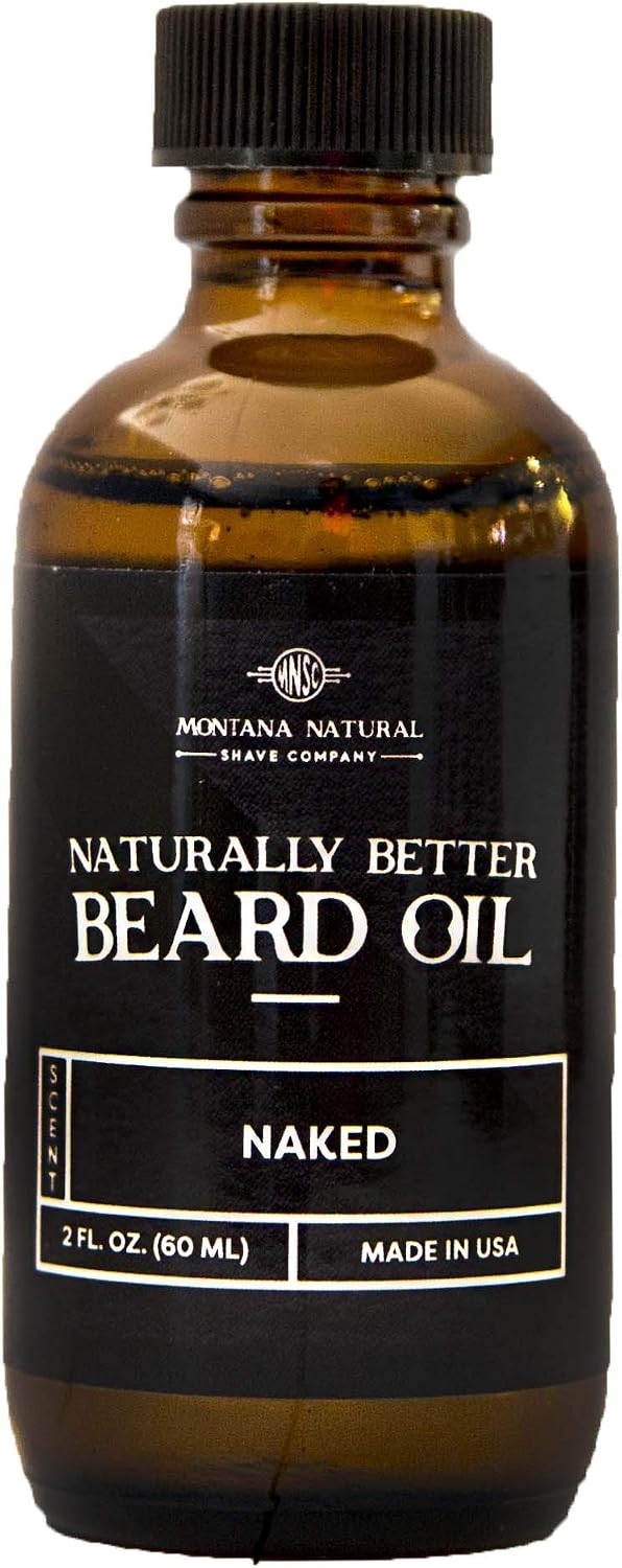 MNSC Naked (Light Lime) Naturally Better Beard Oil & Conditioner - Softens, Smooths, & Strengthens Beard Growth, Hypoallergenic, All-Natural, Plant-Derived, Made in USA