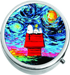 Cute Dog on Doghouse Van Gogh Medical Pill Box