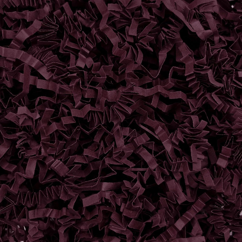 2LB Burgundy Crinkle Cut Paper Shred Filler, Paper Shreds for Basket Fillers, Birthday, Gift Wrapping, Anniversary, New Years, Wedding, Halloween, Thanksgiving, Christmas Gift Decor Party Filler
