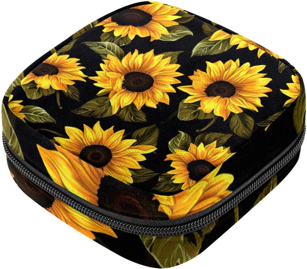 Period Bag,Sanitary Napkin Storage Bag,Art Style Sunflower,Tampon Holder for Purse, U0ul6lunqduy, Vn6t3dfxtyzt