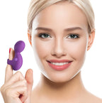 Multifunctional Finger Massager, Waterproof Rechargeable Mini Massage Tool (Violet)