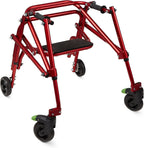 Klip- Lightweight Posterior Rollator Walker/Gait Trainer 4 Wheel - with Flip-Up Seat for Toddlers, Kids, Teens with Special Needs/Cerebral Palsy-Front Swivel Wheels, Height Adjustable, Foldable