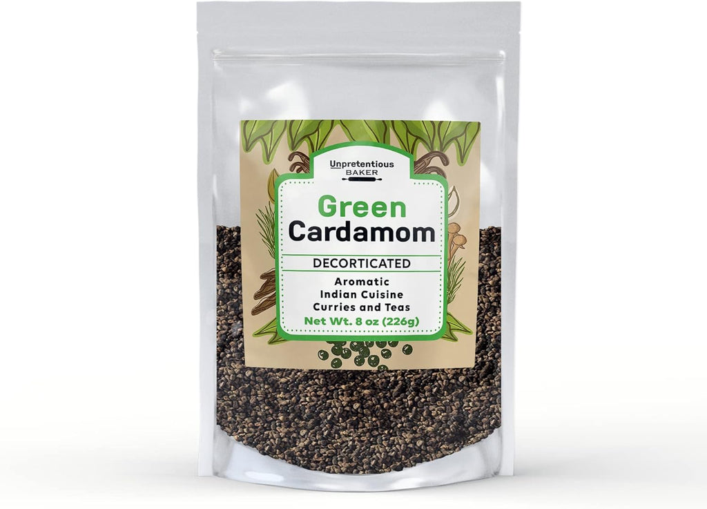 Unpretentious Decorticated Green Cardamom, 8 oz, Intensely Aromatic, Indian Cuisine