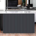 Cabinet Curtains for Shelves Privacy Closet Curtain Dust Proof Hook & Loop Under The Sink Curtain for Kitchen Storage Room Black, 39.4" W x 27.6" L (Pack of 1)