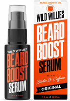 Wild Willies Beard Growth Serum for Men - Natural Beard Serum with Biotin, Caffeine & Essential Beard Oil for Fuller, Thicker Facial Hair Enhancer - Daily Grooming, Nourishes & Hydrates Facial Hair