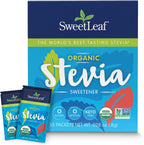 SweetLeaf Organic Stevia Powder Packets - Zero Calorie Sweetener with Stevia Leaf Extract, No Artificial Sweetener Additive, Sugar Free, Keto Friendly, Non GMO, Gluten Free - 35 Packets (Pack of 1)