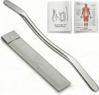 15.75" Muscle Scraper Tool for Back & Legs, Long Bar Myofascial Massage Release Tool, Stainless Steel Scraping Tool Physical Therapy, IASTM Fascia Scraper, Guasha Tool for Body Skin Neck