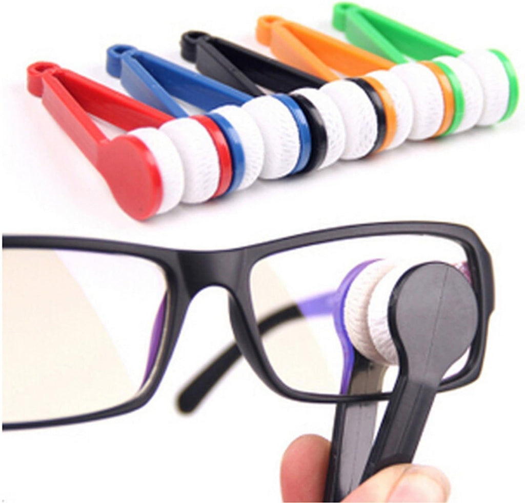 GBSTORE 5 Pcs Mini Sun Glasses Eyeglass Microfiber Spectacles Cleaner Soft Brush Cleaning Tool Mini Microfiber Glasses Eyeglasses Cleaner Cleaning Clip (Random Color)
