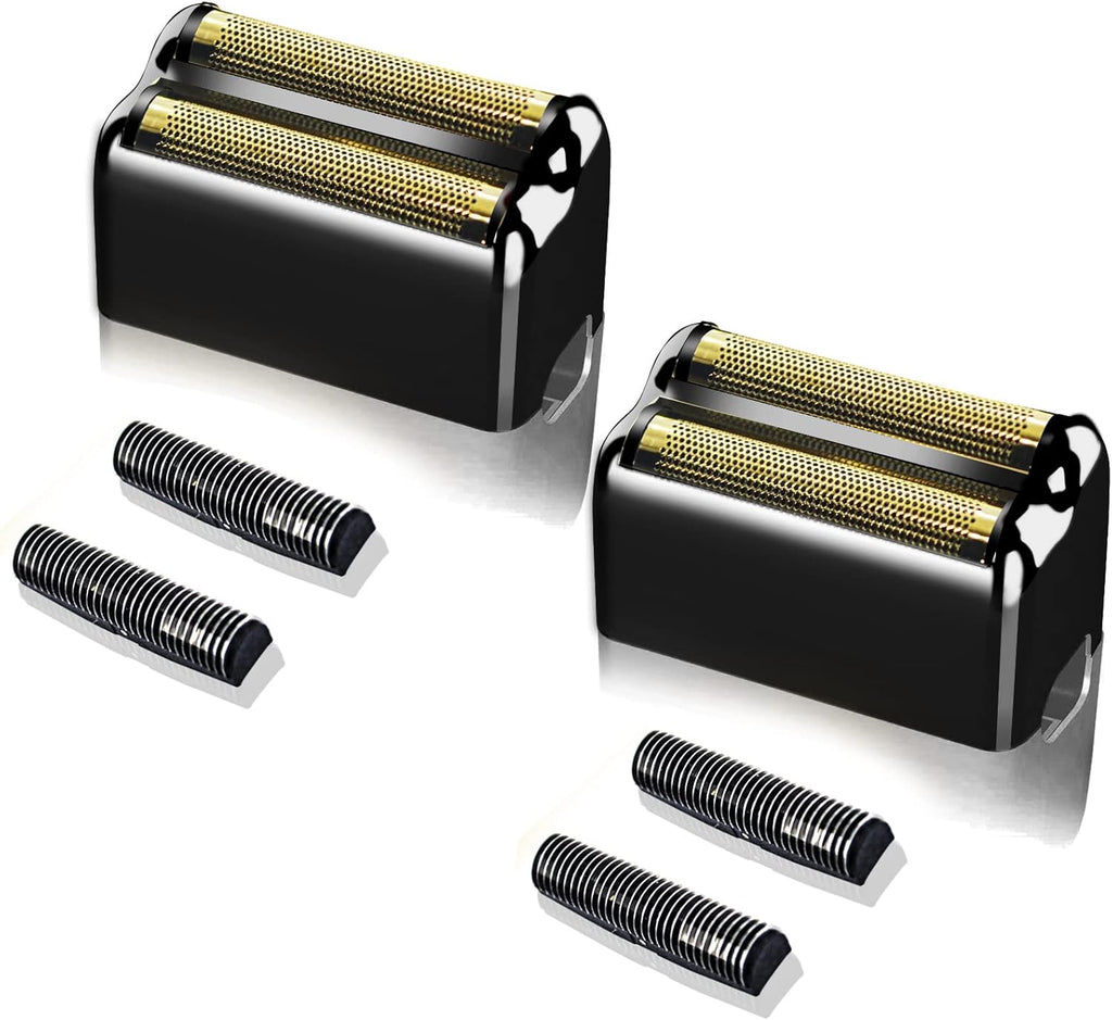 2 pack Professional Replacement Foil and Cutters for BaBylissPRO Barberology Double Foil Shaver, Compatible with BaBylissPRO Barberology FXFS2 Shaver，Black