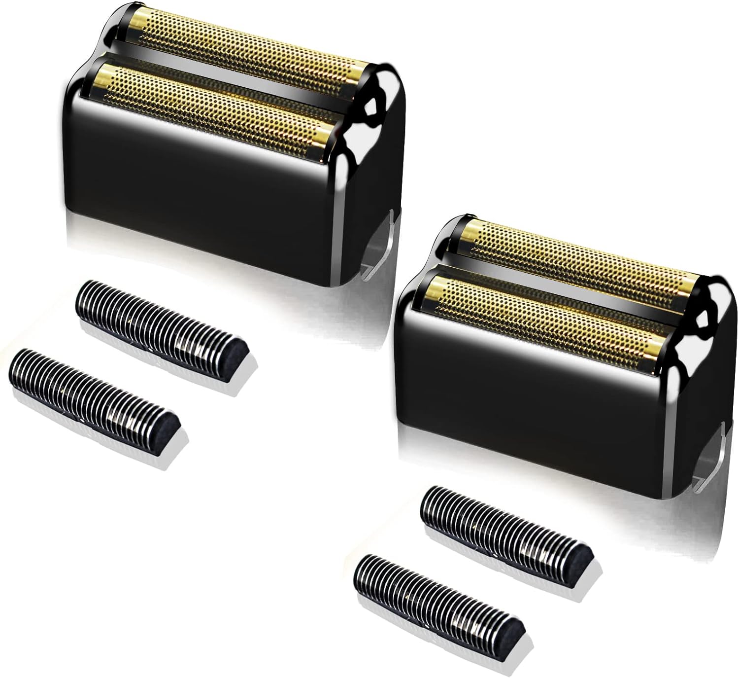 2 pack Professional Replacement Foil and Cutters for BaBylissPRO Barberology Double Foil Shaver, Compatible with BaBylissPRO Barberology FXFS2 Shaver，Black