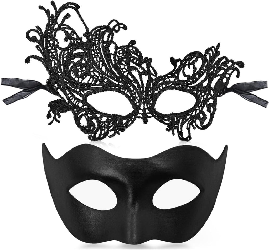 Masquerade Mask for Women Men Couple Halloween Venetian Eye Masks for Party Costume Mardi Gras Cosplay