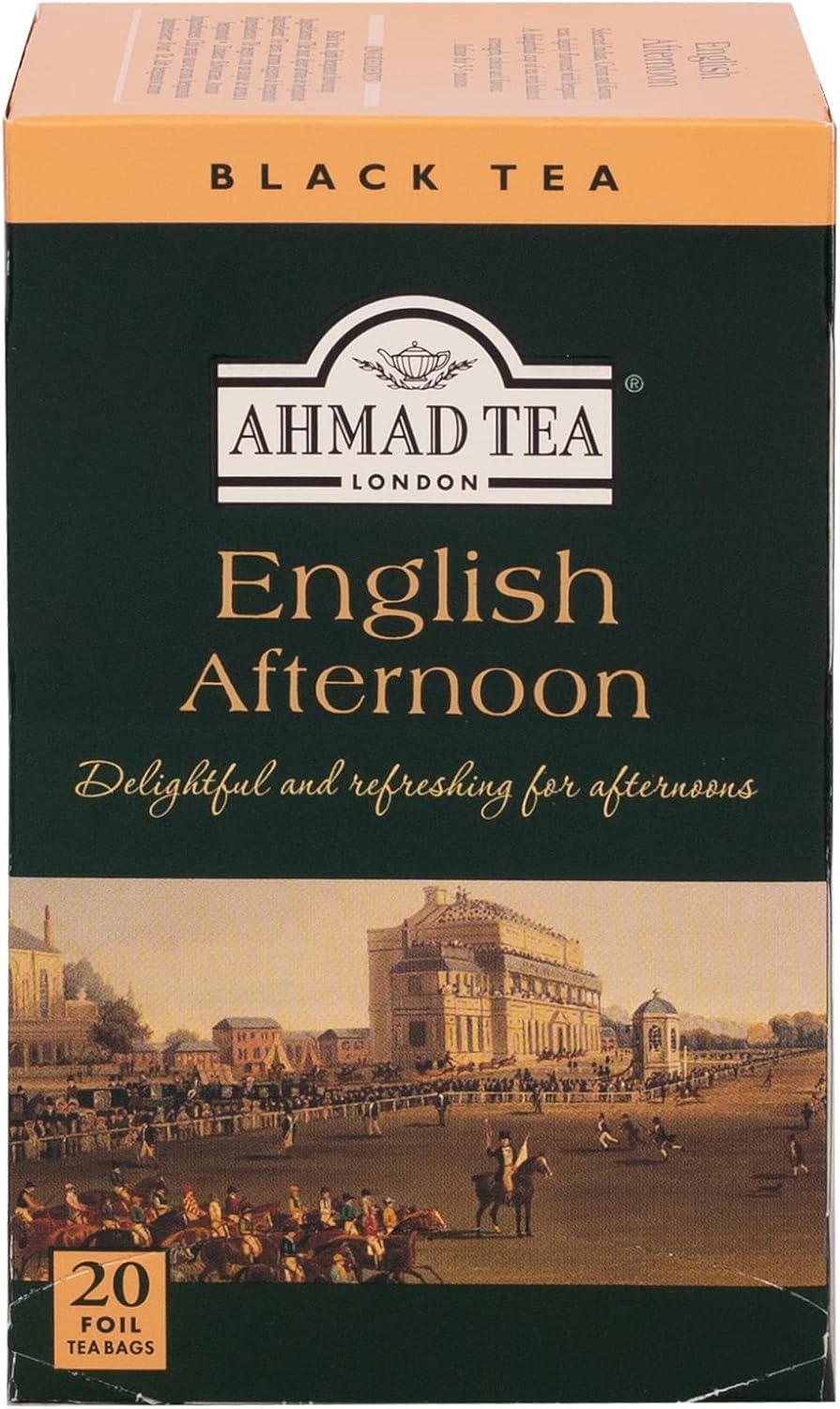 Ahmad Tea Black Tea, English Afternoon Teabags, 20 ct (Pack of 1) - Caffeinated and Sugar-Free