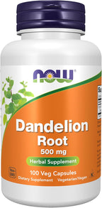 NOW Foods Supplements, Dandelion Root (Taraxacum officinale) 500 mg, Herbal Supplement, For Dietary, 100 Veg Capsules