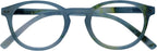 OPULIZE ZEN Reading glasses for Women Men,Scratch Resistant Round frame with Spring Hinges, Shiny Turquoise Blue Pattern +2.5 (Pack of 1)