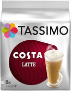 Tassimo Costa Latte 16 T Discs (Extra Large Cup Size) 8 Servings