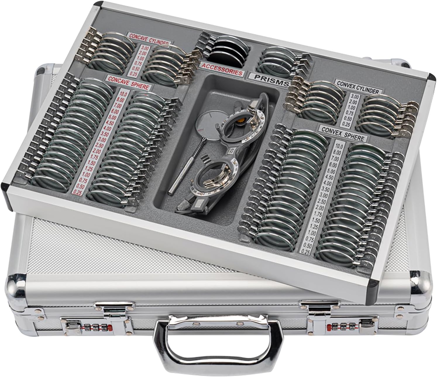 AMUREME 104 Trial Lens Set Optometry Equipment Optical Trial Lens Set Case Free Trial Frame JS-104