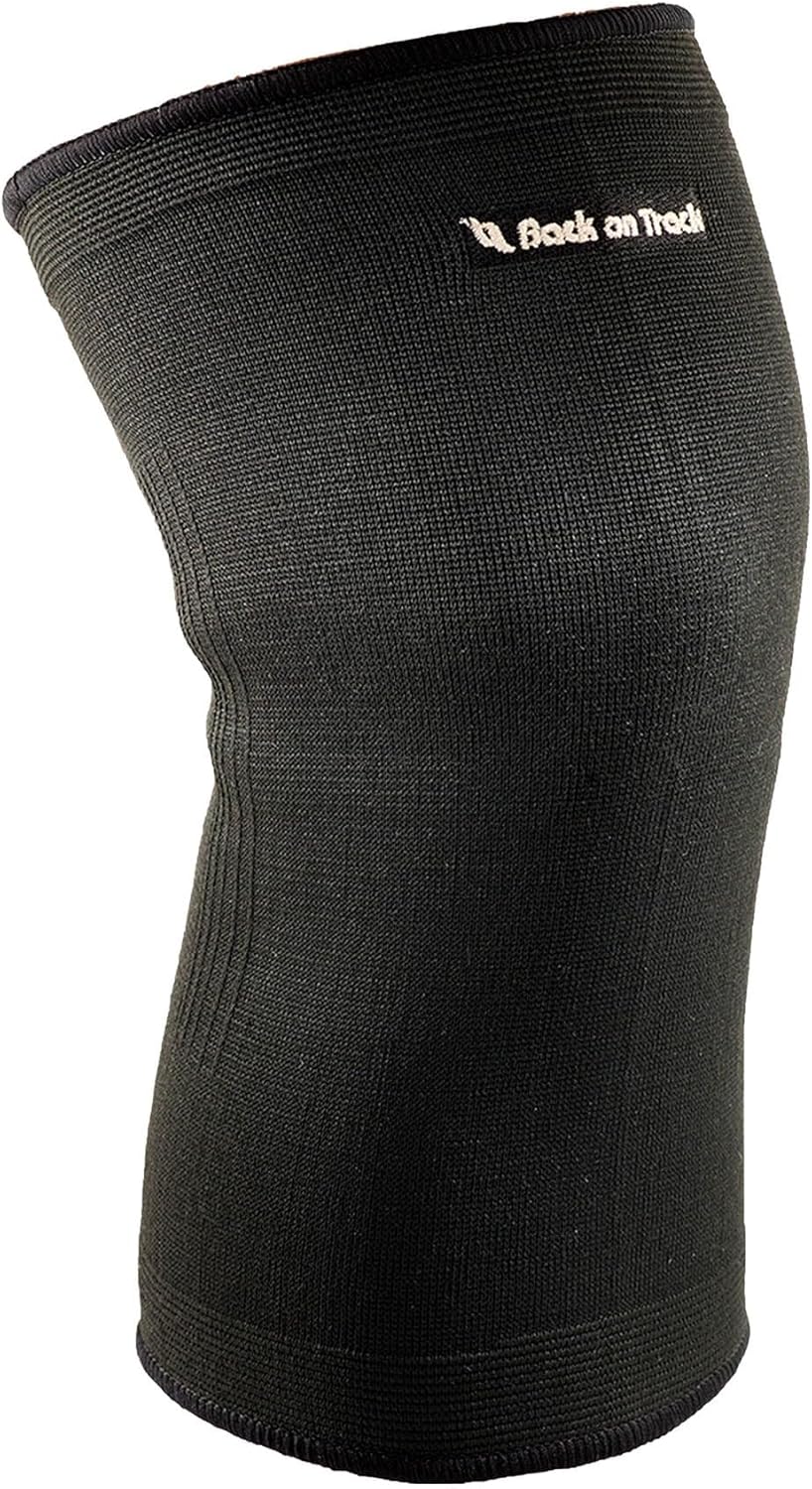 Back on Track Knee Brace - Classic 2-Way Stretch Knee Compression Support Sleeve Brace for Adult Men Women 1 Pair