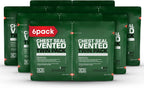 Vented Chest Seal with Quick Tear - 6.6” Square Occlusive Adhesive Dressing for Open Chest Wounds - 6-Pack (12-Counts)