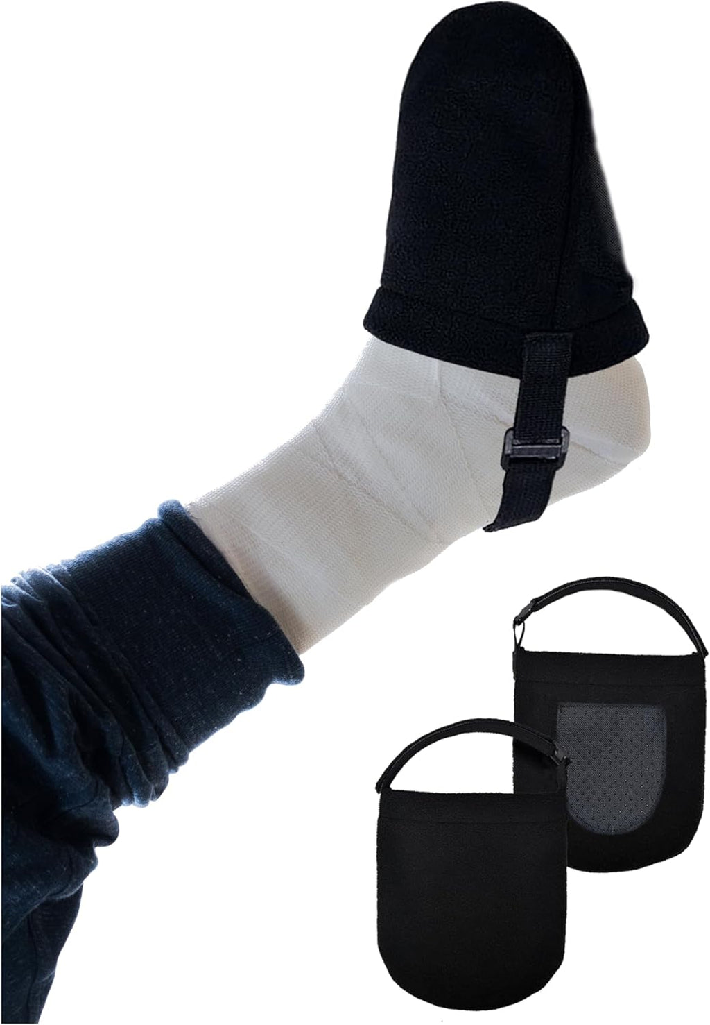 Protective Foot Cast Socks Toe Covers Soft Warm Cast Toe Protector Cast Sock Toe Cover for Men and Women, Adjustable Cast Socks for Leg Cast Cover Foot and Ankle, Plus Size Sock for Casts Adults-1Pack