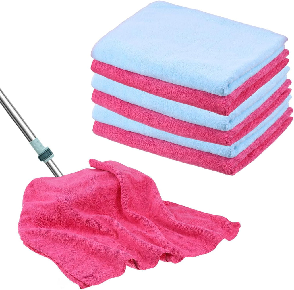 6 Pcs Multicolor Extra Large Microfiber Cleaning Cloth 30 x 20 Inch Reusable Thick Cleaning Towel Washable Solid Color Microfiber Towel for Home Office Window Cars Glass