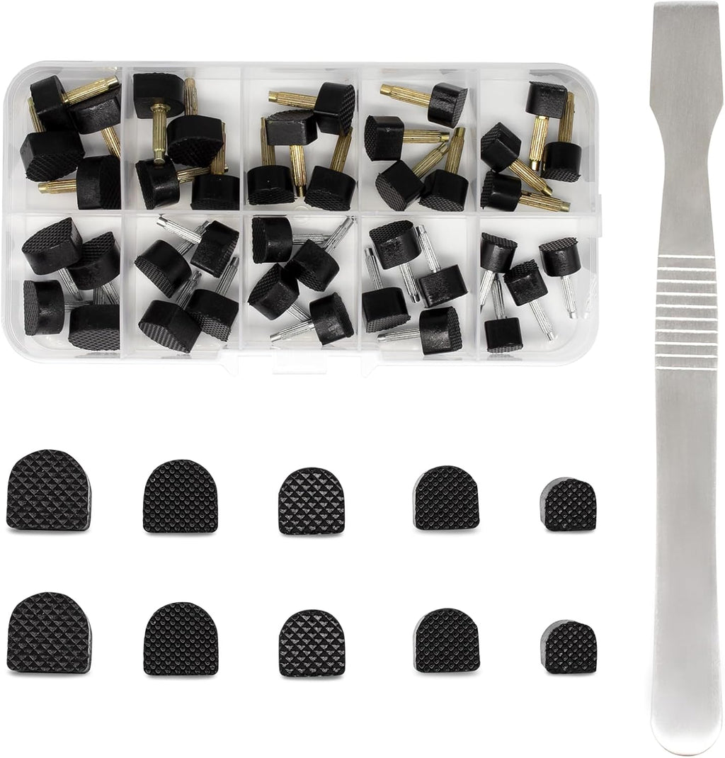 MHBH High Heel Replacement Tips, Shoe Heel Repair - 20 Pairs of Heel Caps Shoe Heel Repair Kit for Women's Shoes, 5 sizes