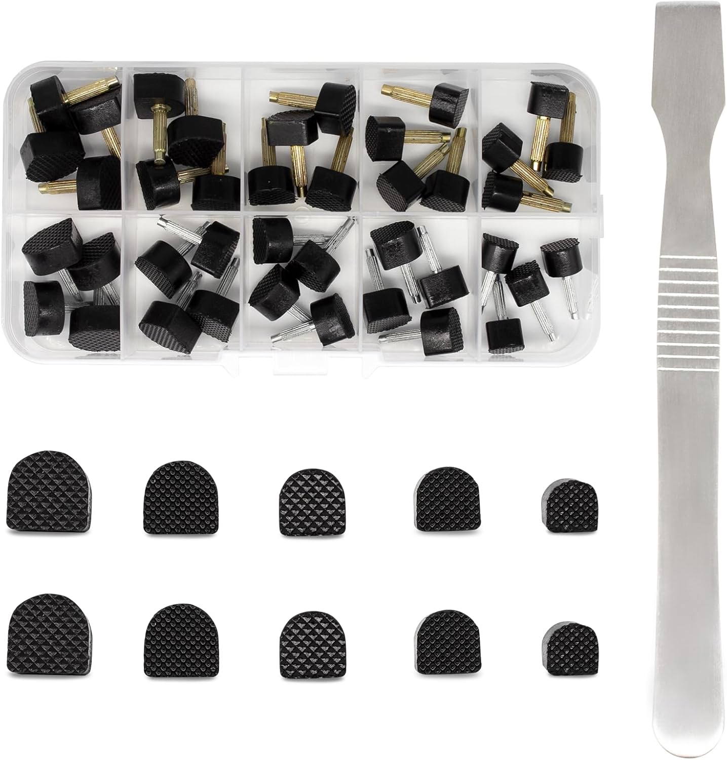 MHBH High Heel Replacement Tips, Shoe Heel Repair - 20 Pairs of Heel Caps Shoe Heel Repair Kit for Women's Shoes, 5 sizes