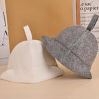Wool Felt Sauna Hats Set: Russian Sauna Caps for Men & Women, Natural Breathable Felted Wool Hat, Steam & Heat Therapy Hats (2 Packs)