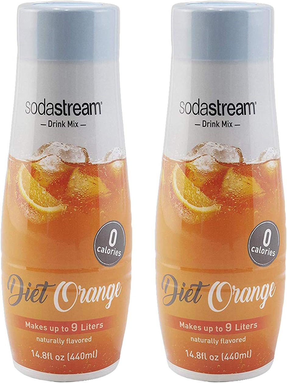 SodaStream Sparkling Drink, Diet Orange, 14.8 Fl Oz (Pack Of 2), 14.8 Fl Oz