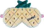 Cute Pineapple Eye Mask, Soft Fluffy Plush Blindfold Funny Novelty Fruits Sleeping Mask Eye Cover Shade for Kids Girls Boys Women Men Night Nap Travel Meditation (Yellow, Pineapple)