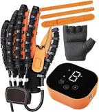 Both Hands Rehabilitation Robot Gloves, 2024 Electric Hand Function Equipment, Stroke Hemiplegia Fingers Recovery Massage Therapy, Finger Robot Rehab Gloves (left hand, L)