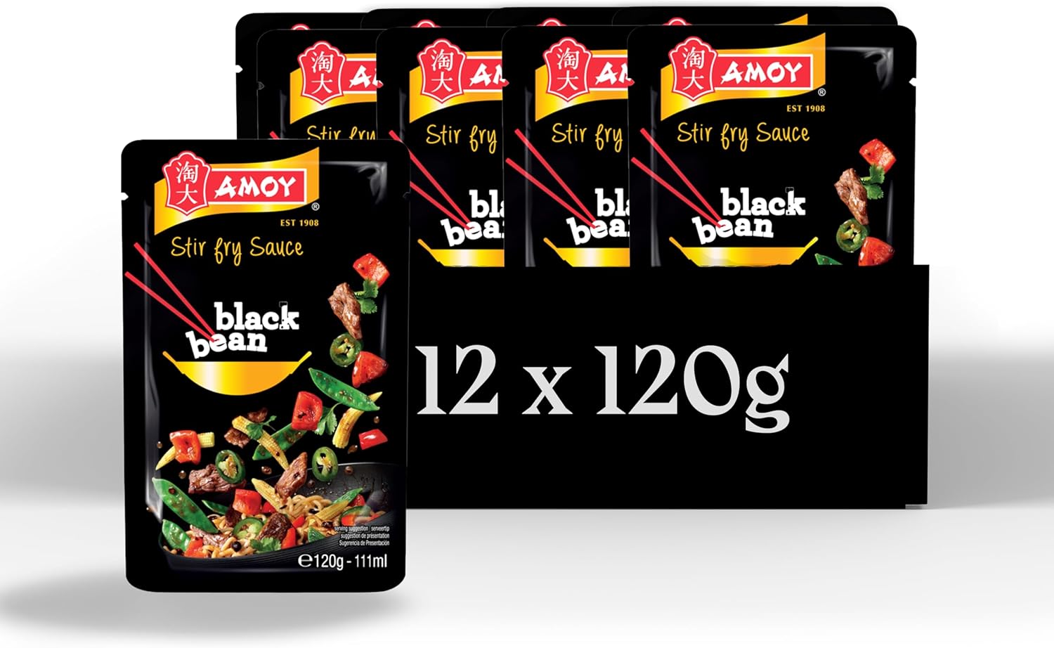 Amoy Black Bean Stir Fry Sauce 120 g (Pack of 12)