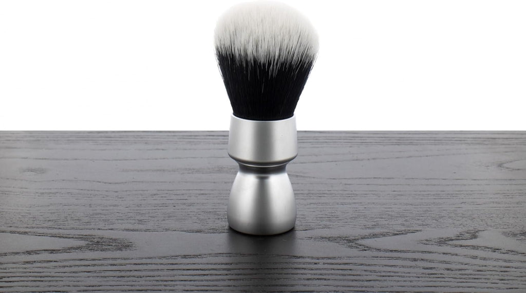 Yaqi Heavy Metal Handle Synthetic Hair Tuxedo Knot Shaving Brush