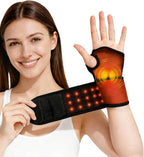 Red Light Therapy for Wrist, Carpal Tunnel Support Device with Heat Vibration, Wrist Massager with 36 LED 660nm/850nm, Cordless Heating Pad Wrap, 3000mAh Rechargeable for Hand Comfort Daily Relaxation