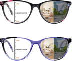 Photochromic progressive Multifocus Reading Glasses for Women UV400 Sunglasses Anti Blue Light Multifocus Readers