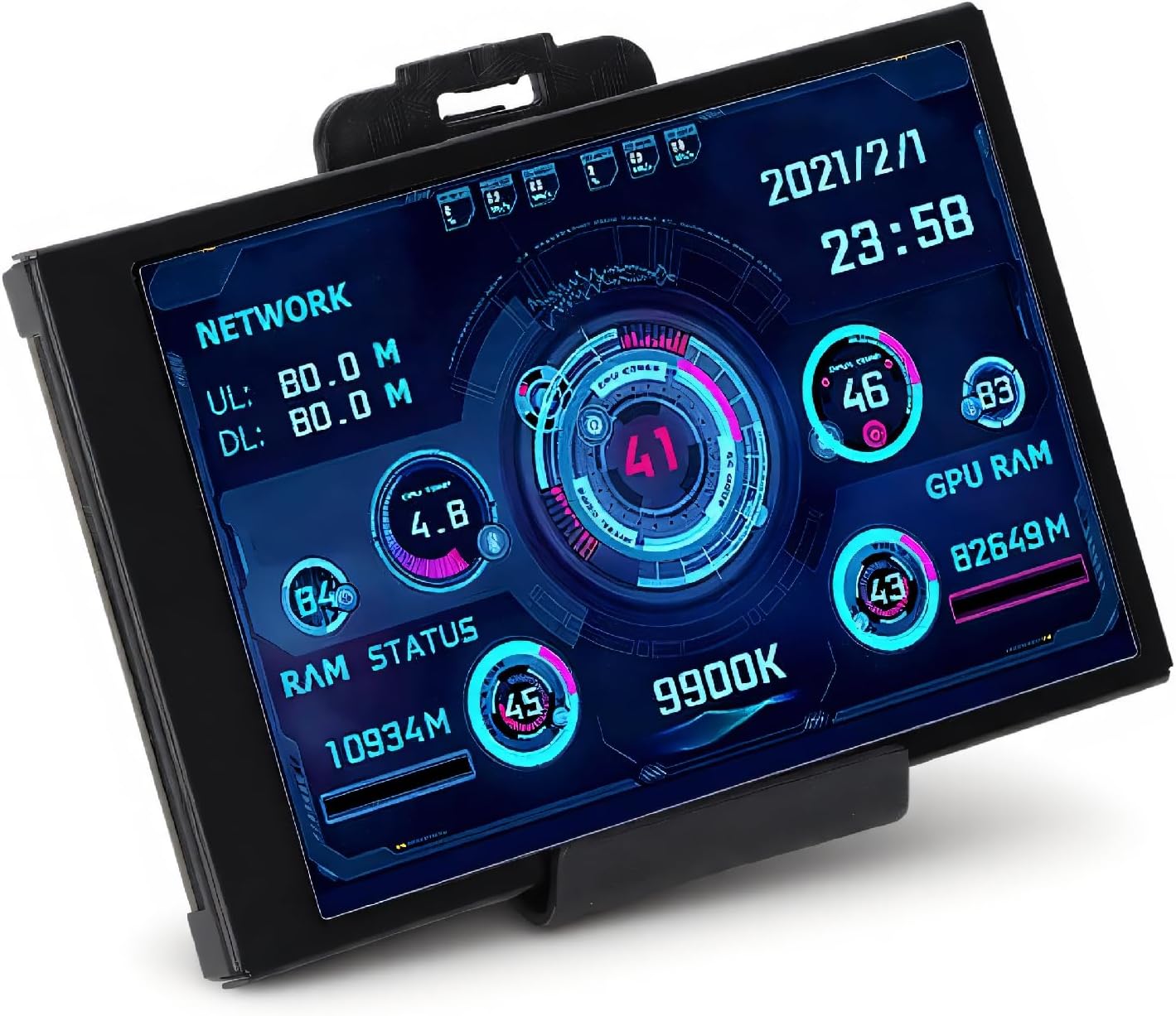 ASHATA 3.5in pc case Screen, USB Mini Screen, PC Temperature Display PC CPU Data Monitor Sensor Panel Monitor,PC Computer Temp