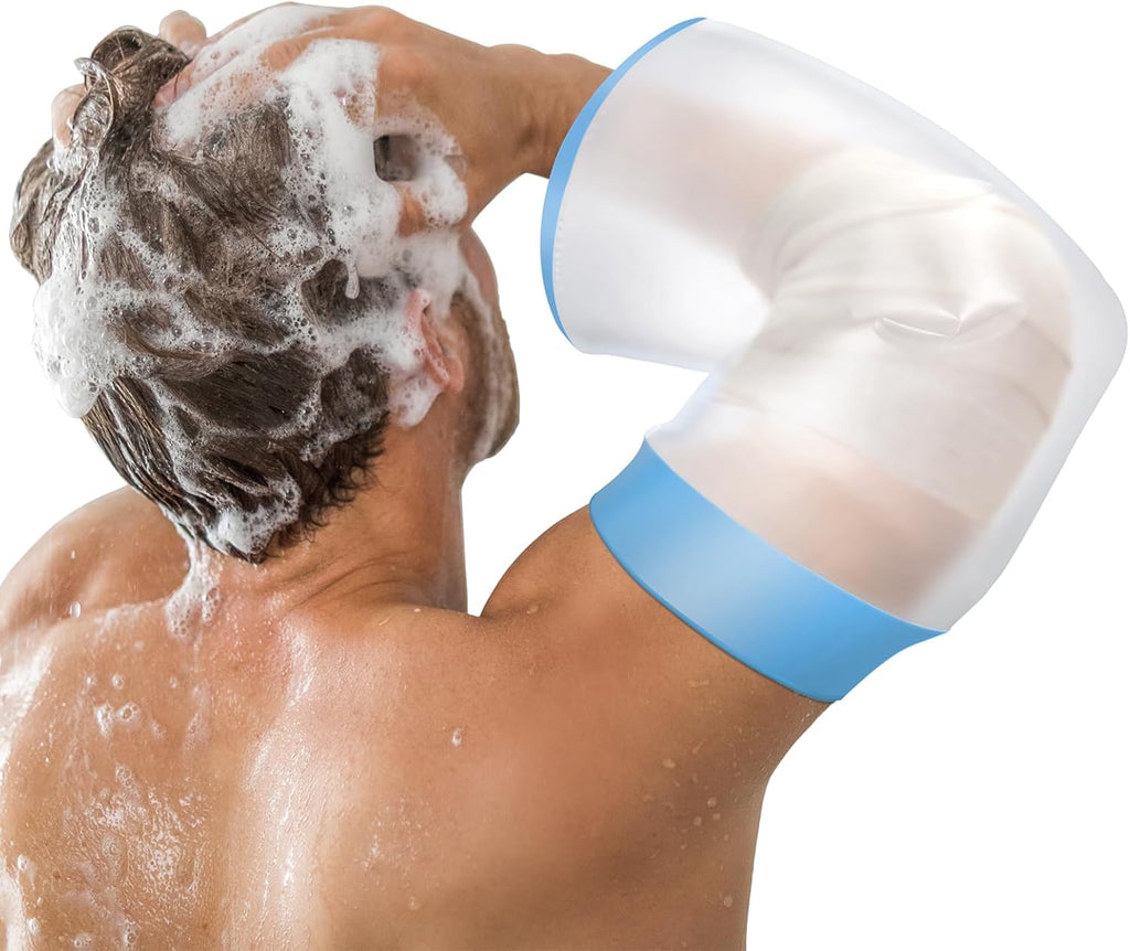 PICC Line Sleeve Cover for Upper Arm, Waterproof IV & PICC Line Shower Sleeve Cover, PICC Line Protector for Broken Elbow Wound Bandages Showering After Arm Surgery, Reusable