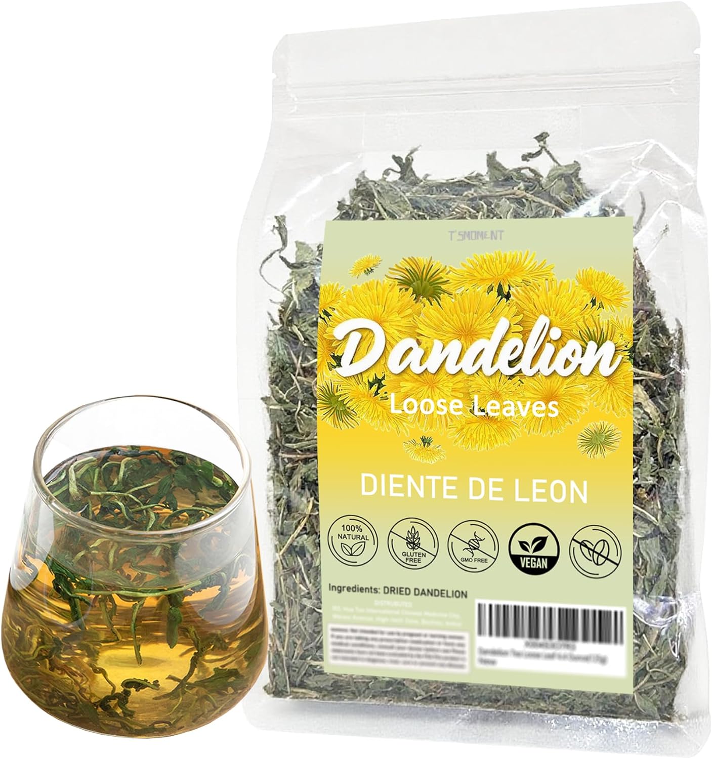 Dandelion Loose Leaf Root Tea 4.4 Ounce(125g), Diente de Leon Natural Herbal Tea for Kidney & Liver, Aid in Digestion, Raw, Caffeine-Free