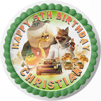 7.5 Inch Edible Cake Topper – The Bad Guys Themed Birthday Party Collection of Edible Cake Decorations round