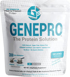 GENEPRO GEN. 3 Unflavored Protein Powder - New Formula - Lactose-Free, Gluten-Free, & Non-GMO Whey Isolate Supplement Shake (3rd Generation, 30 Servings)